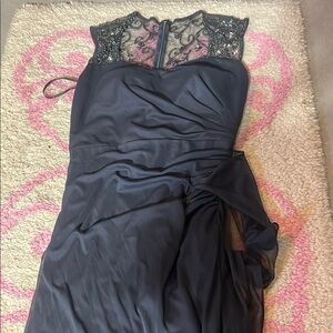Elegant grey Lace Evening Dress size 8